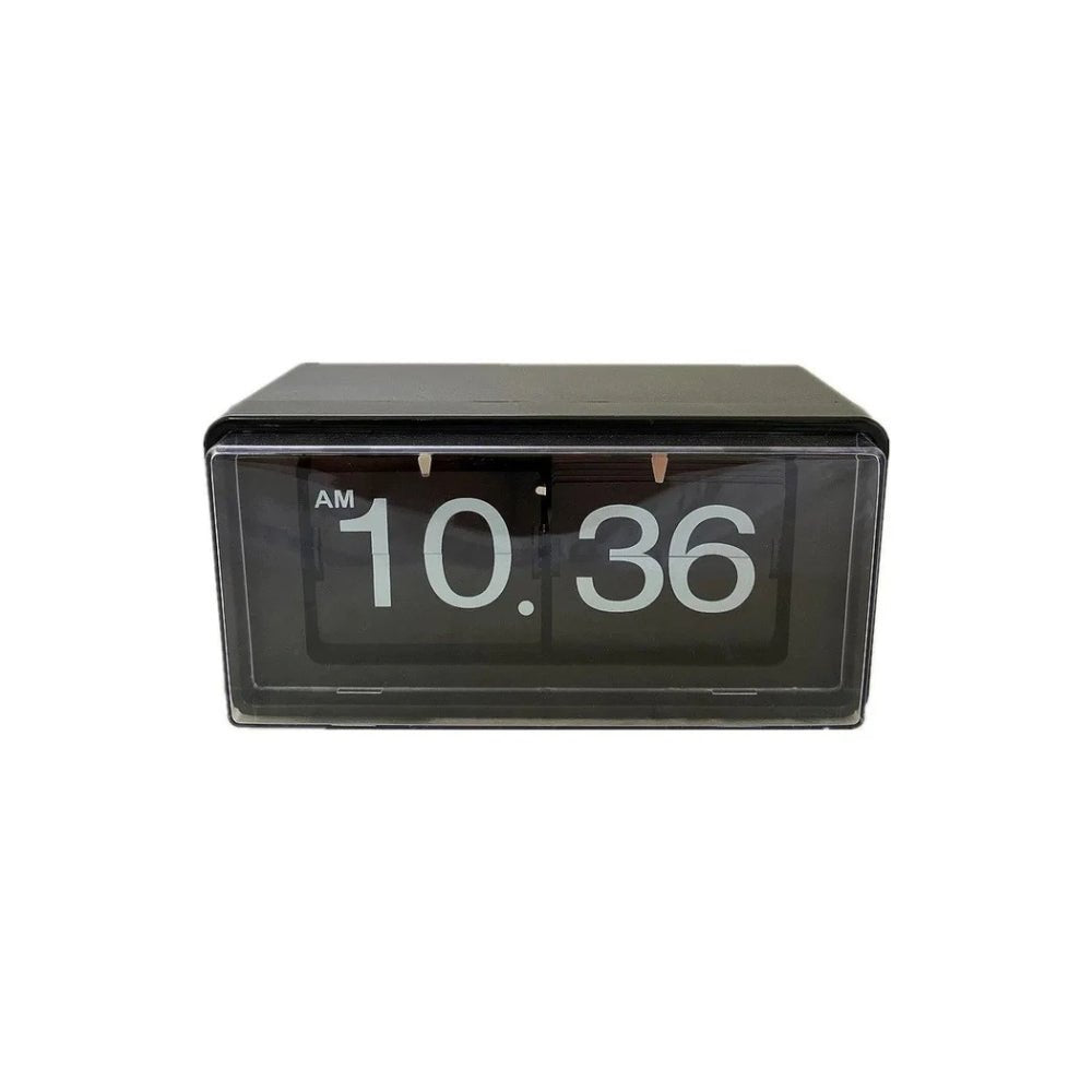 Virelle Maison - Horloge à volets rétro de bureau en plastique ABS
