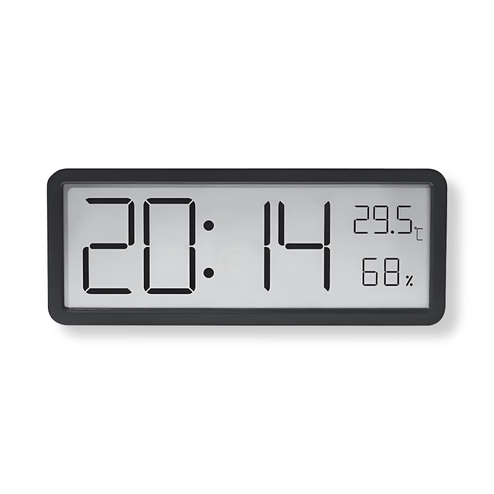 Virelle Maison - Horloge murale LED en acrylique avec affichage température et humidité