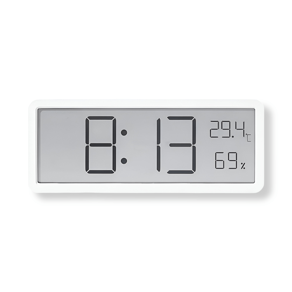 Virelle Maison - Horloge murale LED en acrylique avec affichage température et humidité