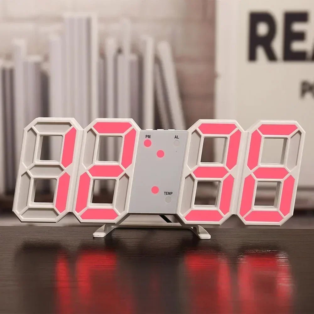 Virelle Maison - Horloge numérique LED 3D avec affichage réglable | Virelle Maison