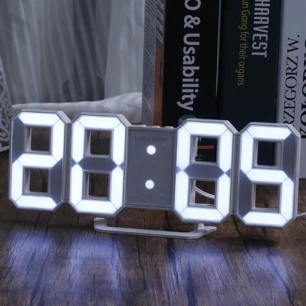 Virelle Maison - Horloge numérique LED 3D avec affichage réglable | Virelle Maison