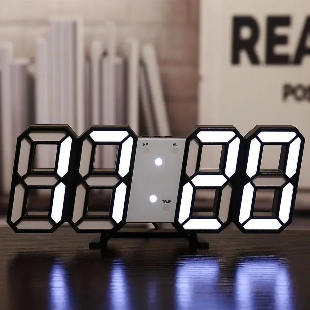 Virelle Maison - Horloge numérique LED 3D avec affichage réglable | Virelle Maison