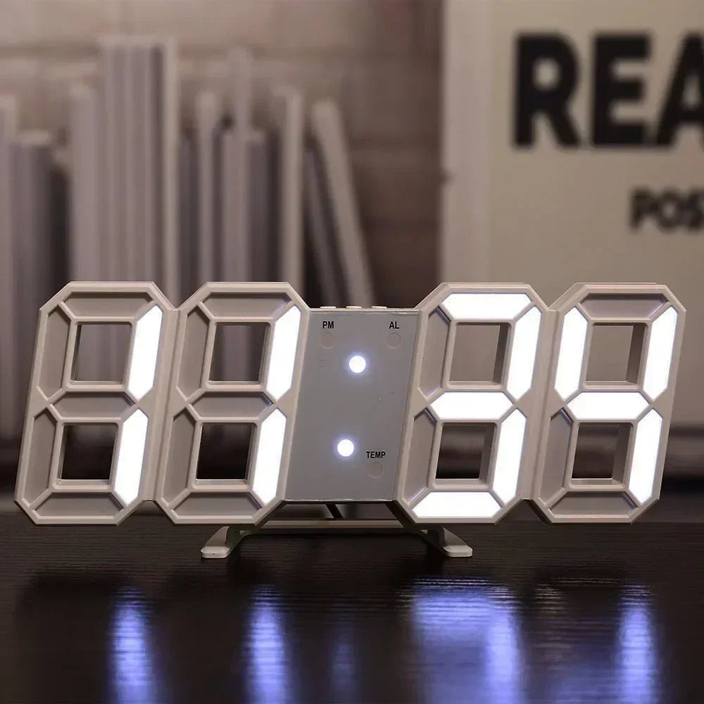 Virelle Maison - Horloge numérique LED 3D avec affichage réglable | Virelle Maison