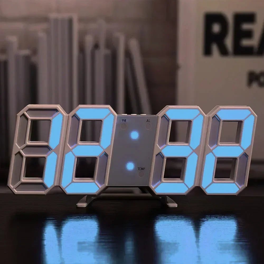 Virelle Maison - Horloge numérique LED 3D avec affichage réglable | Virelle Maison