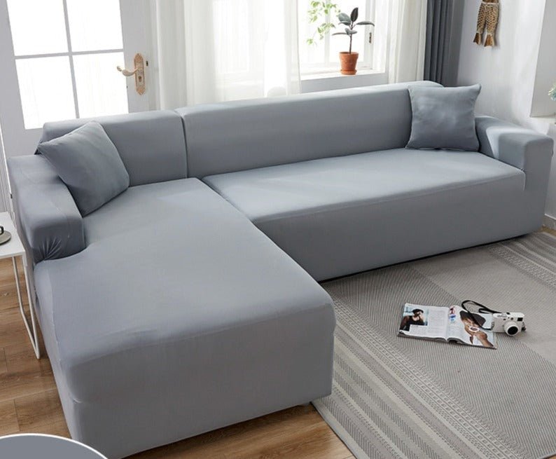 Virelle Maison - Housse de canapé extensible en tissu uni imperméable | Virelle Maison