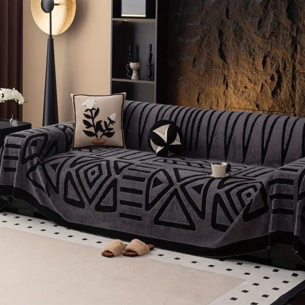 Virelle Maison - Housse de canapé jacquard en microfibre texturée | Virelle Maison