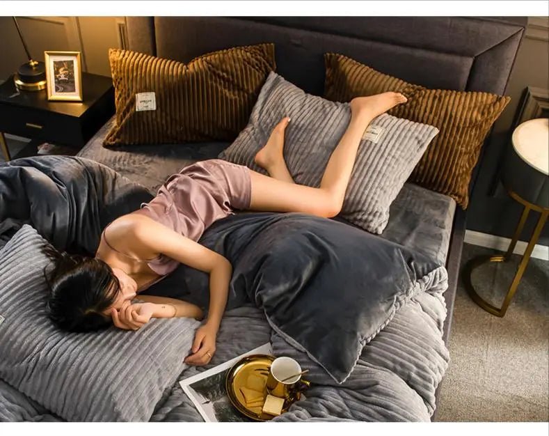 Virelle Maison - Housse de couette en velours texturé – Toucher doux et chaleureux | Virelle Maison