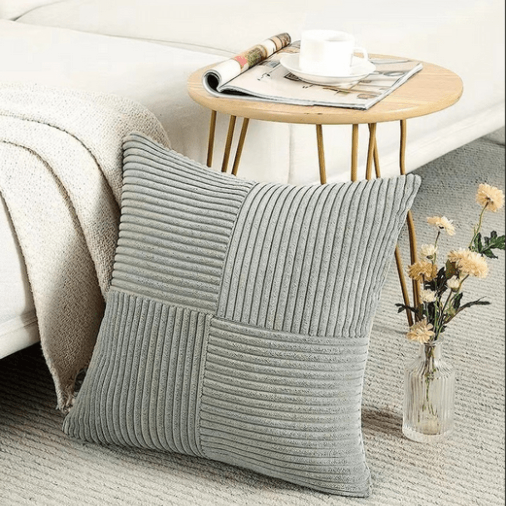 Virelle Maison - Housse de coussin côtelée en velours côtelé lavable | Virelle Maison