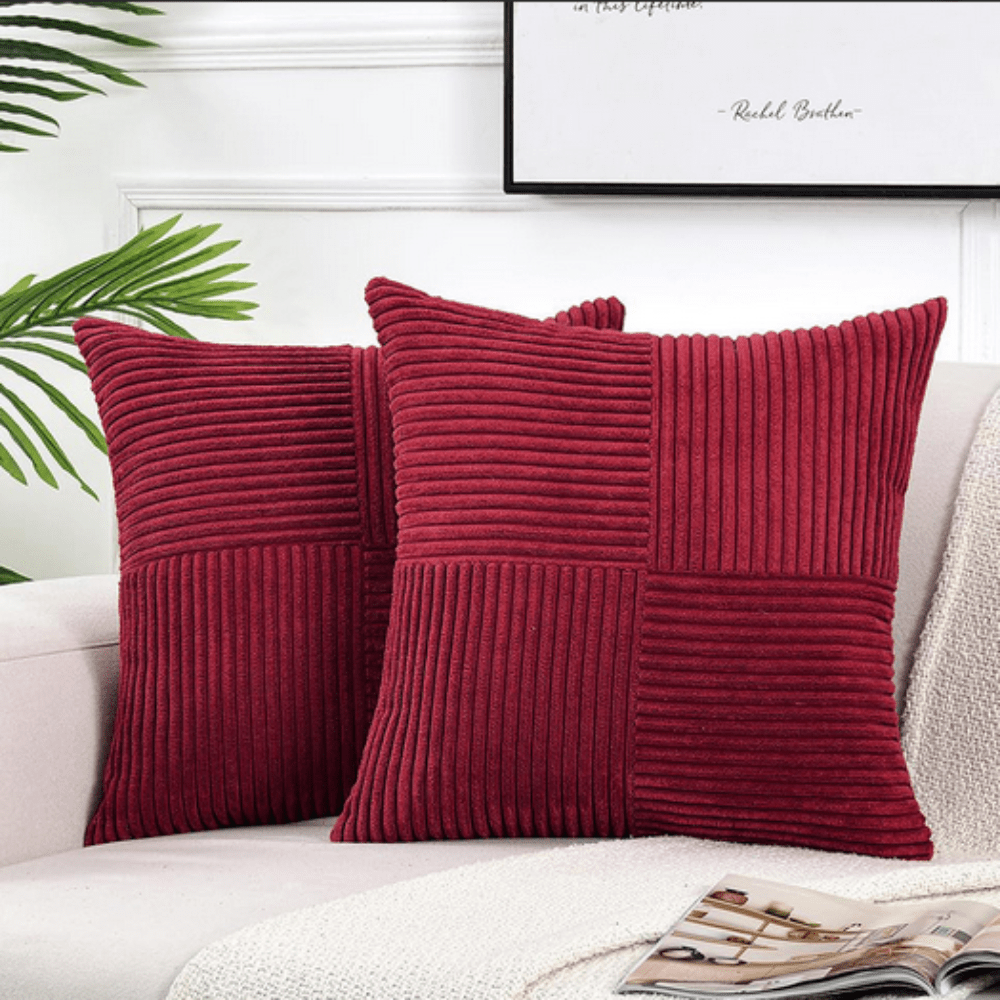 Virelle Maison - Housse de coussin côtelée en velours côtelé lavable | Virelle Maison