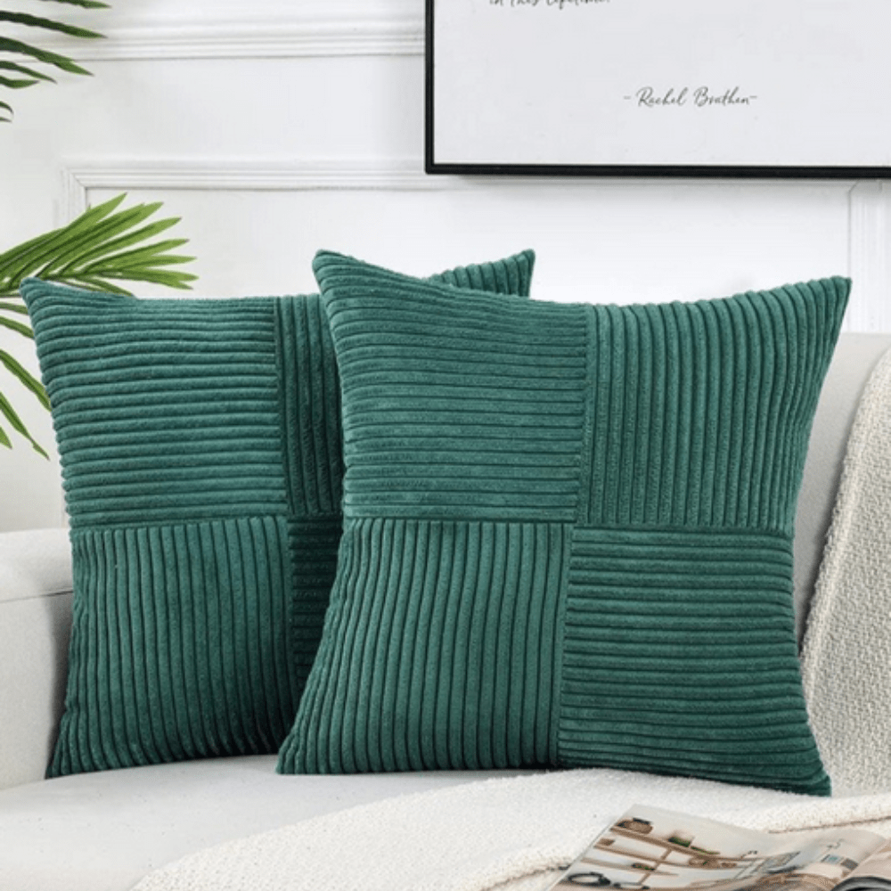 Virelle Maison - Housse de coussin côtelée en velours côtelé lavable | Virelle Maison