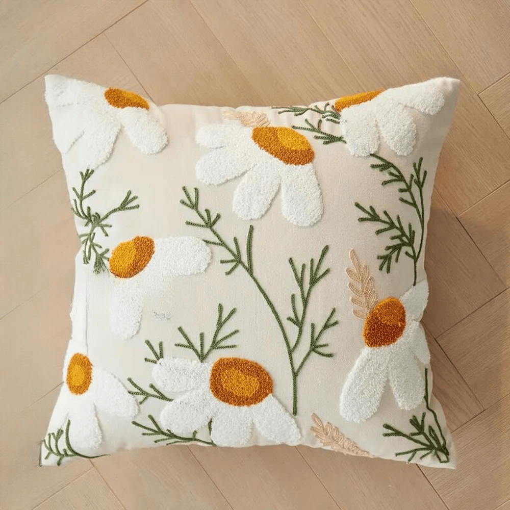 Virelle Maison - Housse de coussin décorative motifs botaniques tissés | Virelle Maison