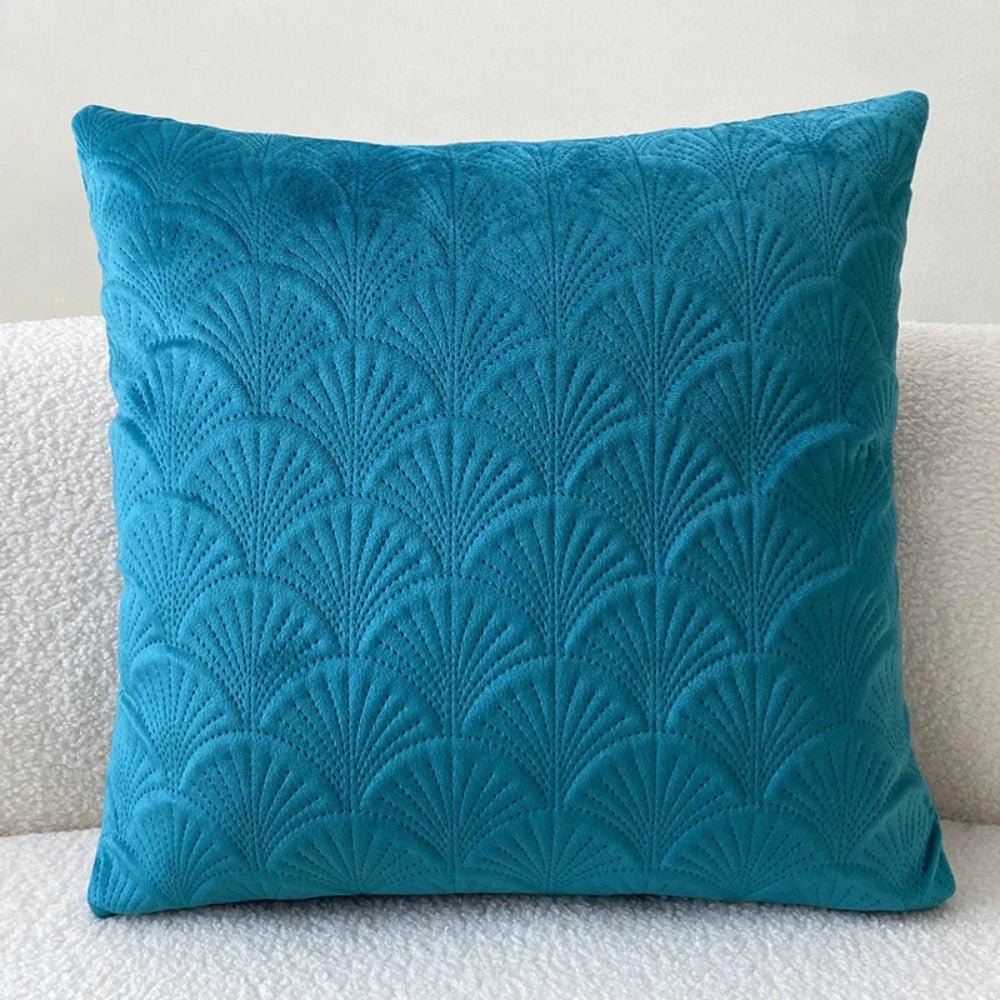 Virelle Maison - Housse de coussin en velours côtier à motif coquillage texturé | Virelle Maison