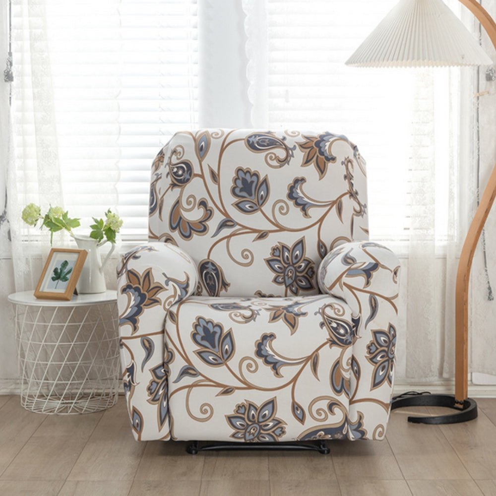 Virelle Maison - Housse de fauteuil inclinable, motif floral extensible | Virelle Maison