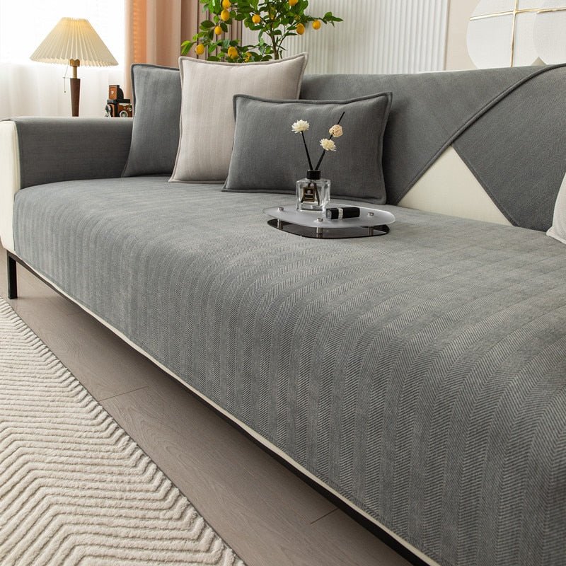 Virelle Maison - Jeté de canapé antidérapant en tissu doux texturé | Virelle Maison