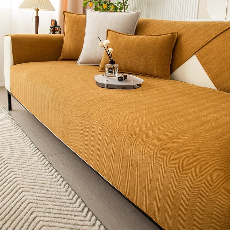 Virelle Maison - Jeté de canapé antidérapant en tissu doux texturé | Virelle Maison