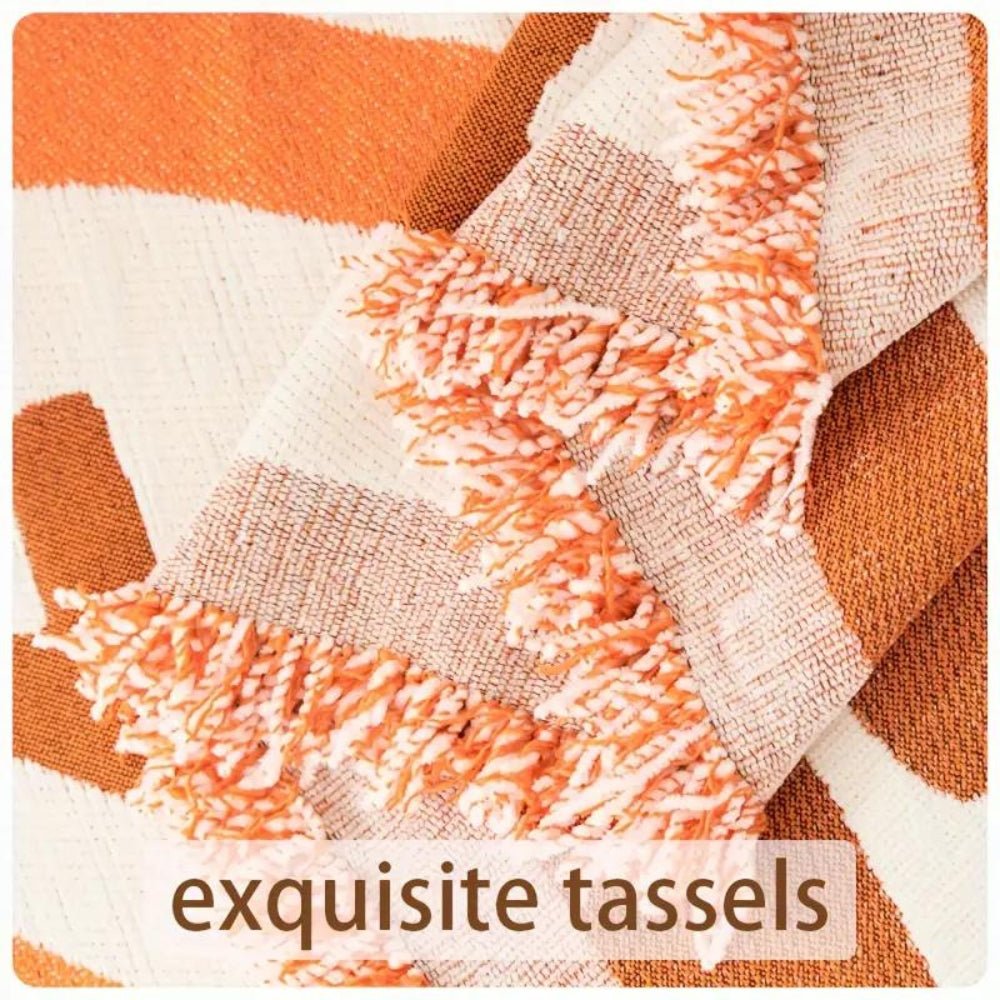 Virelle Maison - Jeté de canapé réversible en chenille douce, motif bohème | Virelle Maison