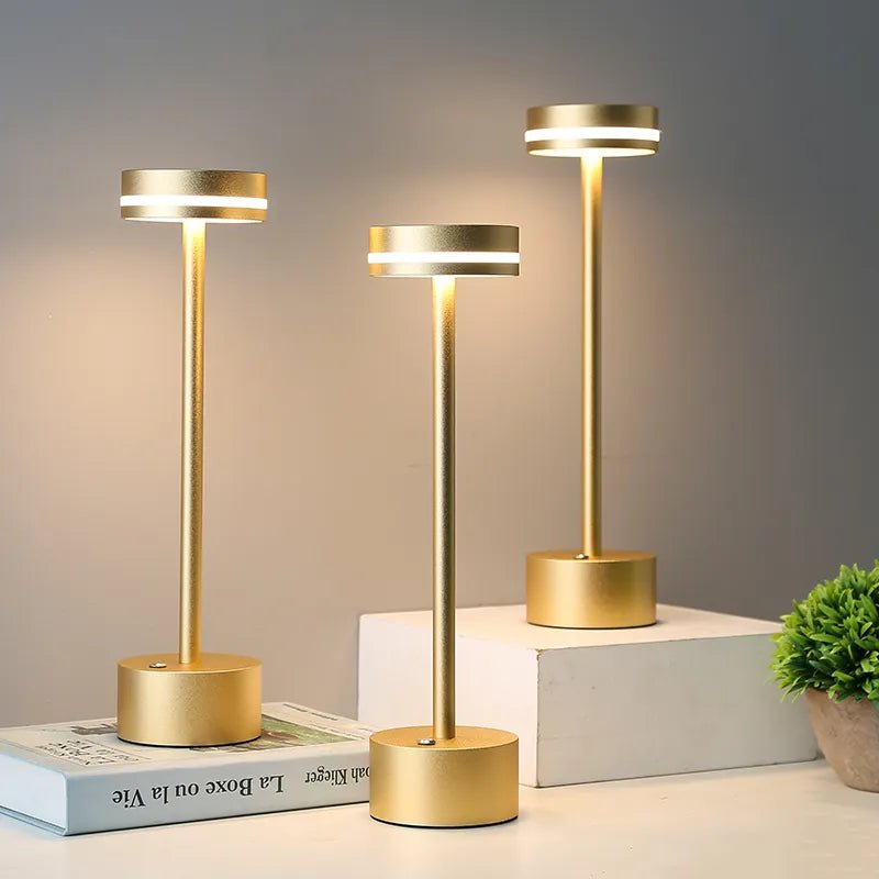 Virelle Maison - Lampe de table aluminium rechargeable, intensité réglable | Virelle Maison
