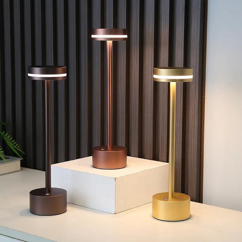 Virelle Maison - Lampe de table aluminium rechargeable, intensité réglable | Virelle Maison