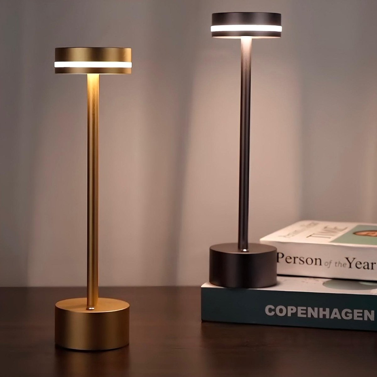 Virelle Maison - Lampe de table aluminium rechargeable, intensité réglable | Virelle Maison