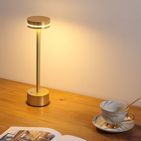 Virelle Maison - Lampe de table aluminium rechargeable, intensité réglable | Virelle Maison
