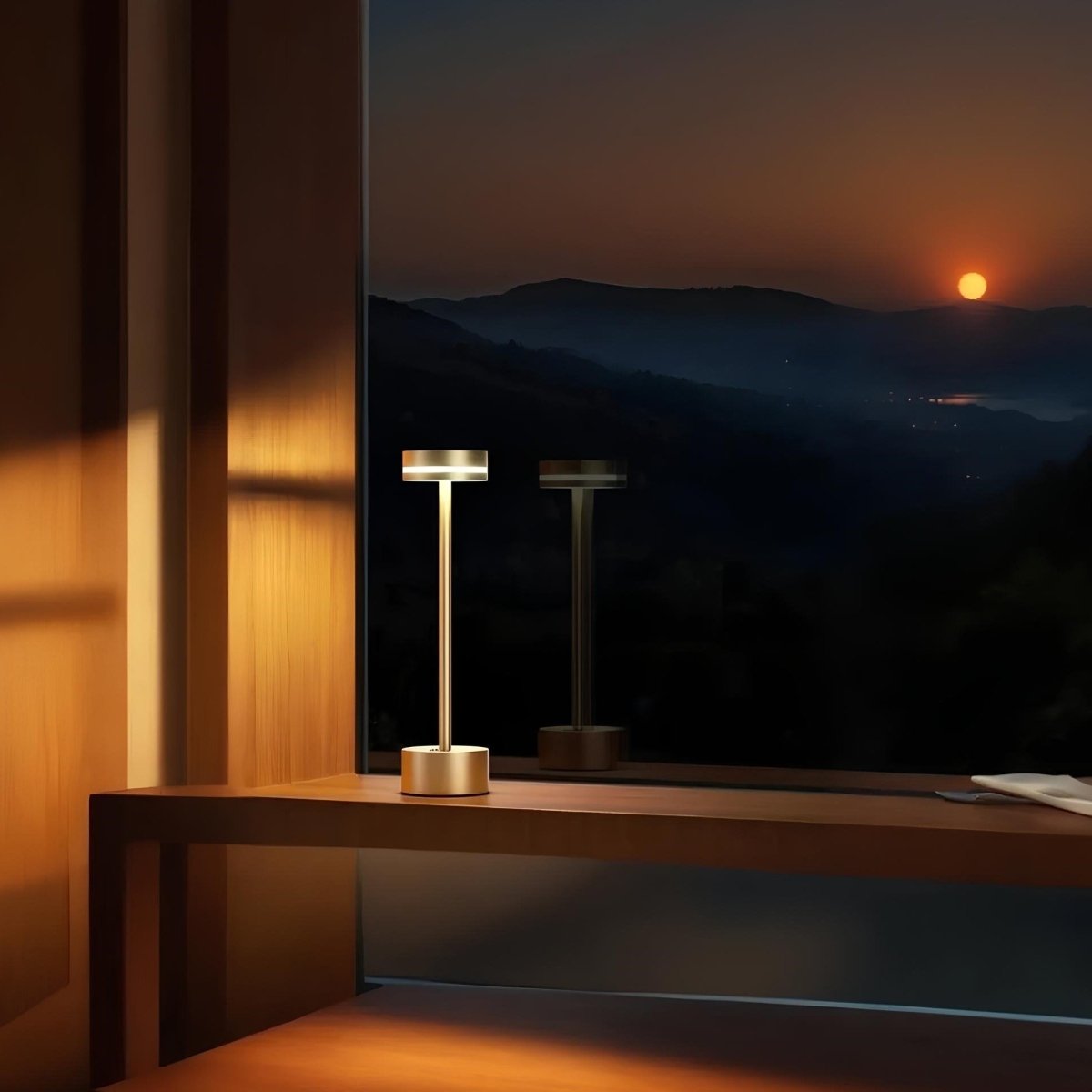 Virelle Maison - Lampe de table aluminium rechargeable, intensité réglable | Virelle Maison