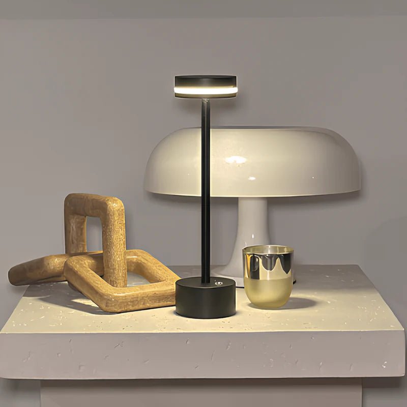 Virelle Maison - Lampe de table aluminium rechargeable, intensité réglable | Virelle Maison