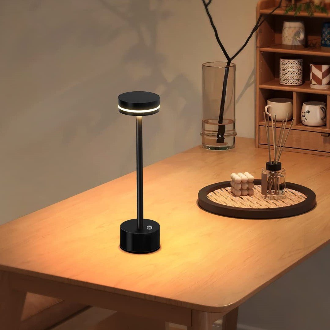Virelle Maison - Lampe de table aluminium rechargeable, intensité réglable | Virelle Maison