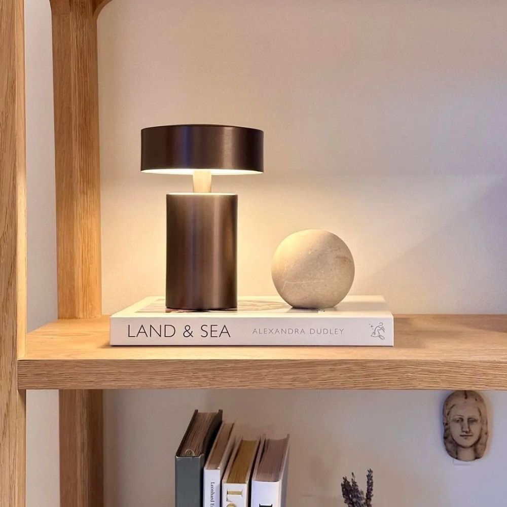 Virelle Maison - Lampe de table colonne LED avec éclairage doux et design moderne