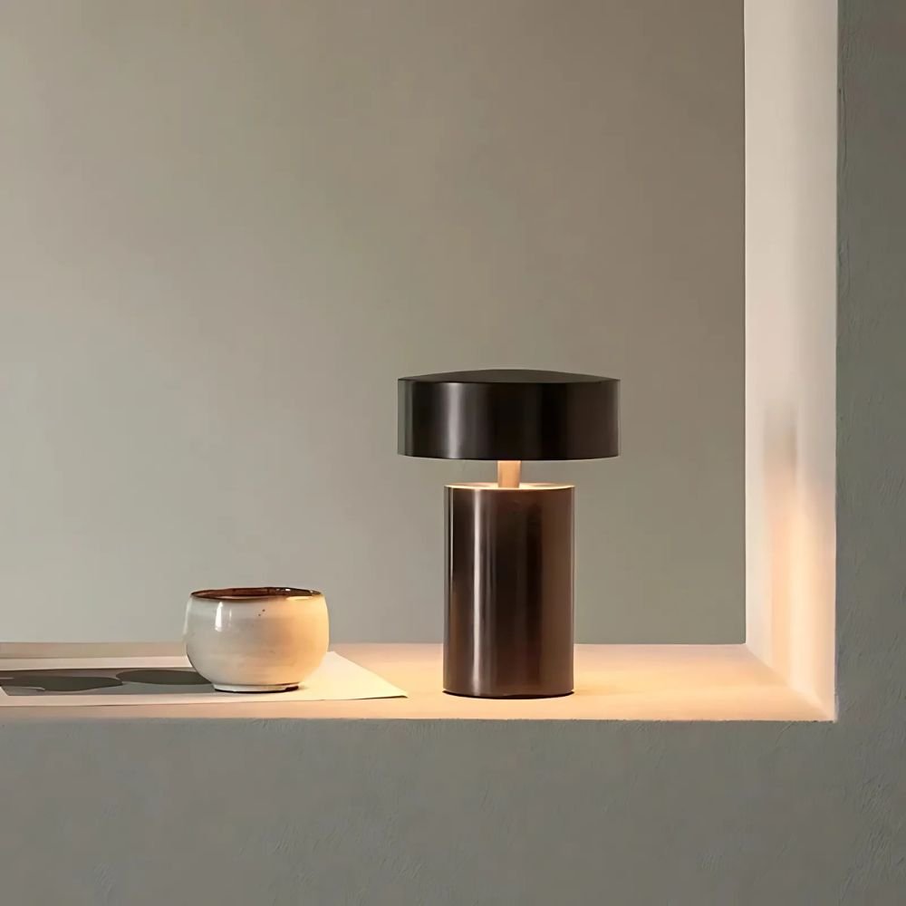 Virelle Maison - Lampe de table colonne LED avec éclairage doux et design moderne