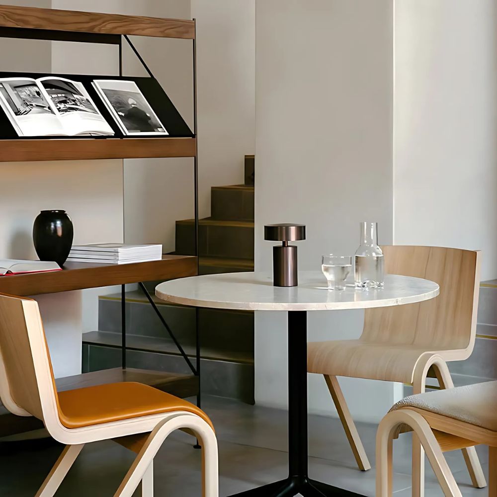 Virelle Maison - Lampe de table colonne LED avec éclairage doux et design moderne