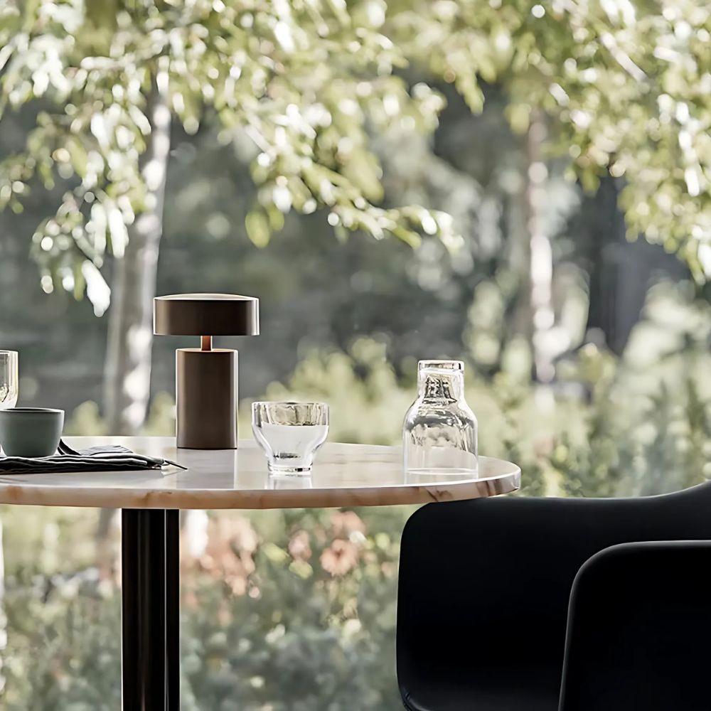 Virelle Maison - Lampe de table colonne LED avec éclairage doux et design moderne