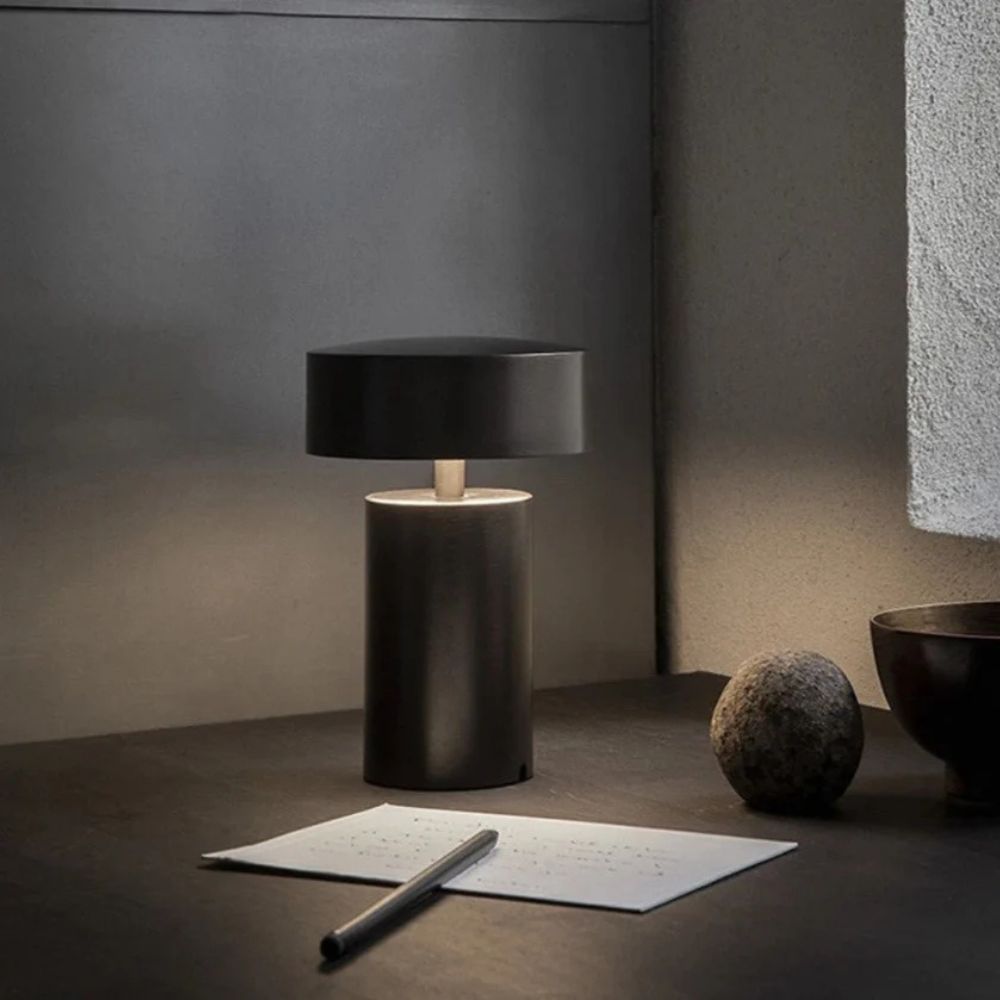 Virelle Maison - Lampe de table colonne LED avec éclairage doux et design moderne