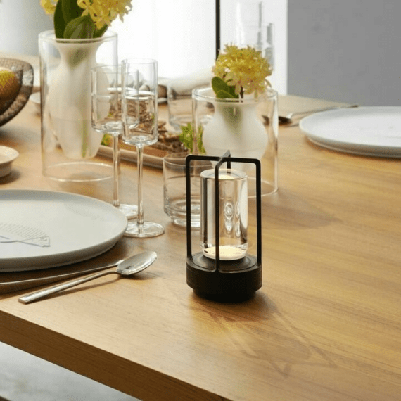 Virelle Maison - Lampe de table dimmable en cristal et métal texturé | Virelle Maison