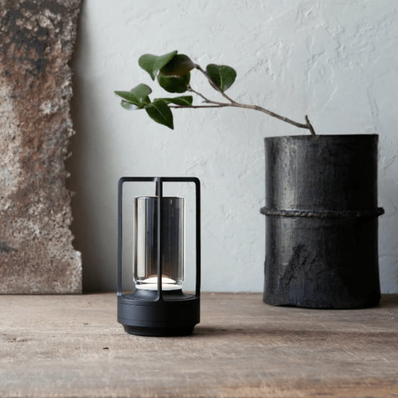 Virelle Maison - Lampe de table dimmable en cristal et métal texturé | Virelle Maison