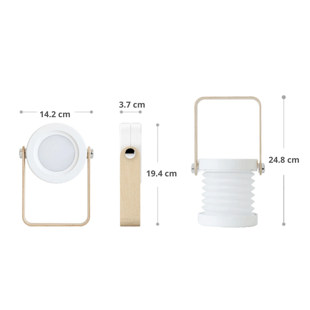 Virelle Maison - Lampe de table en bois clair à LED dimmable au design compact | Virelle Maison