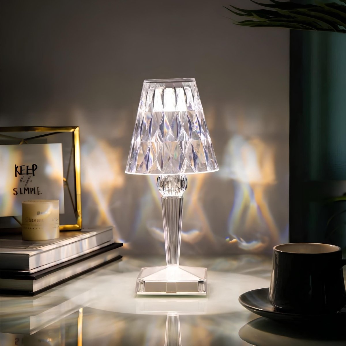 Virelle Maison - Lampe de table en cristal acrylique texturé | Virelle Maison