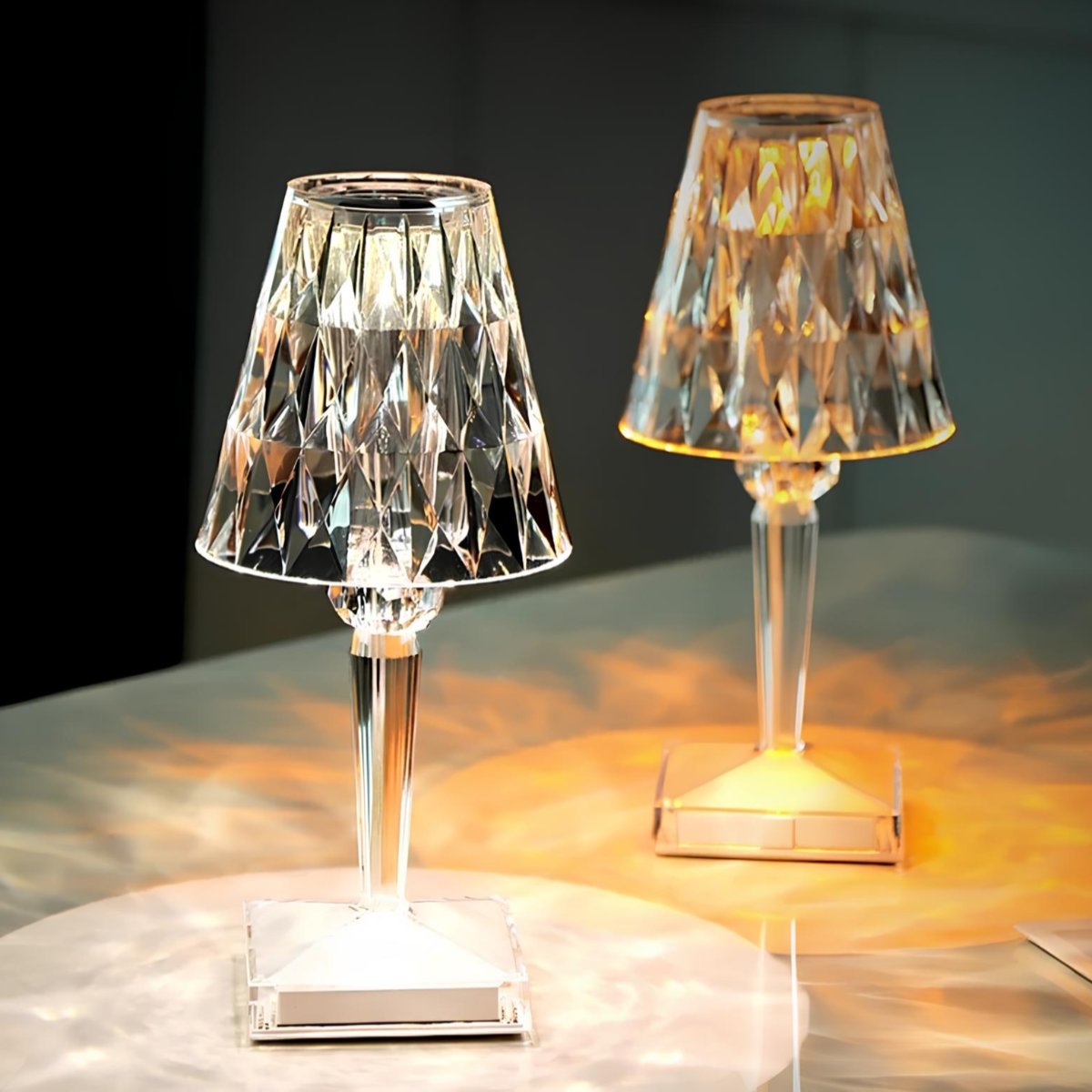 Virelle Maison - Lampe de table en cristal acrylique texturé | Virelle Maison