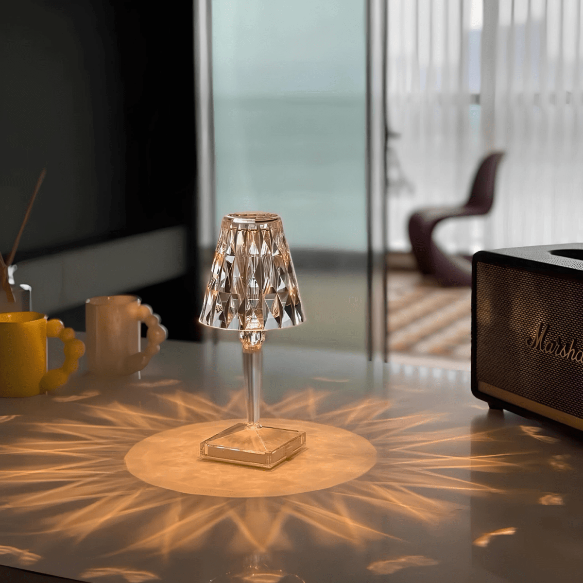 Virelle Maison - Lampe de table en cristal acrylique texturé | Virelle Maison