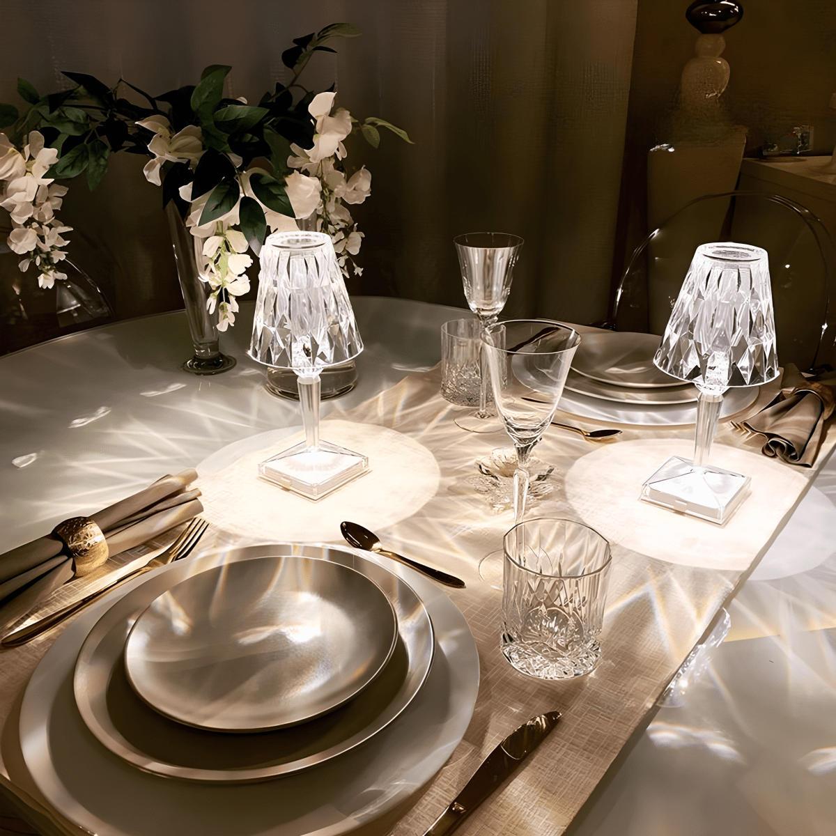 Virelle Maison - Lampe de table en cristal acrylique texturé | Virelle Maison