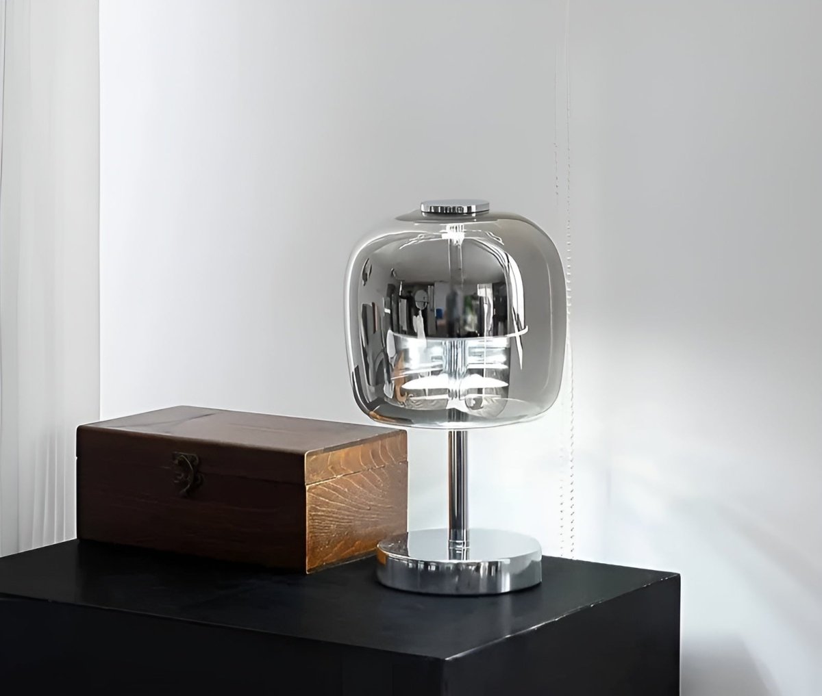 Virelle Maison - Lampe de table en verre fumé dimmable à commande tactile | Virelle Maison