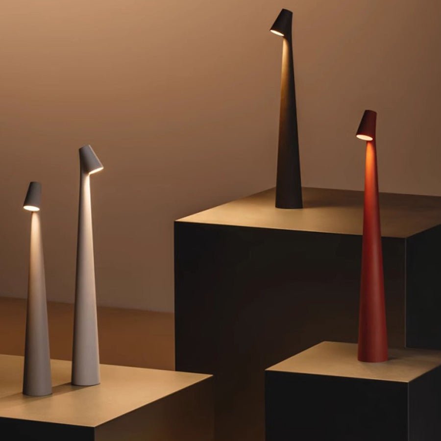 Virelle Maison - Lampe de table sans fil en aluminium brossé | Virelle Maison