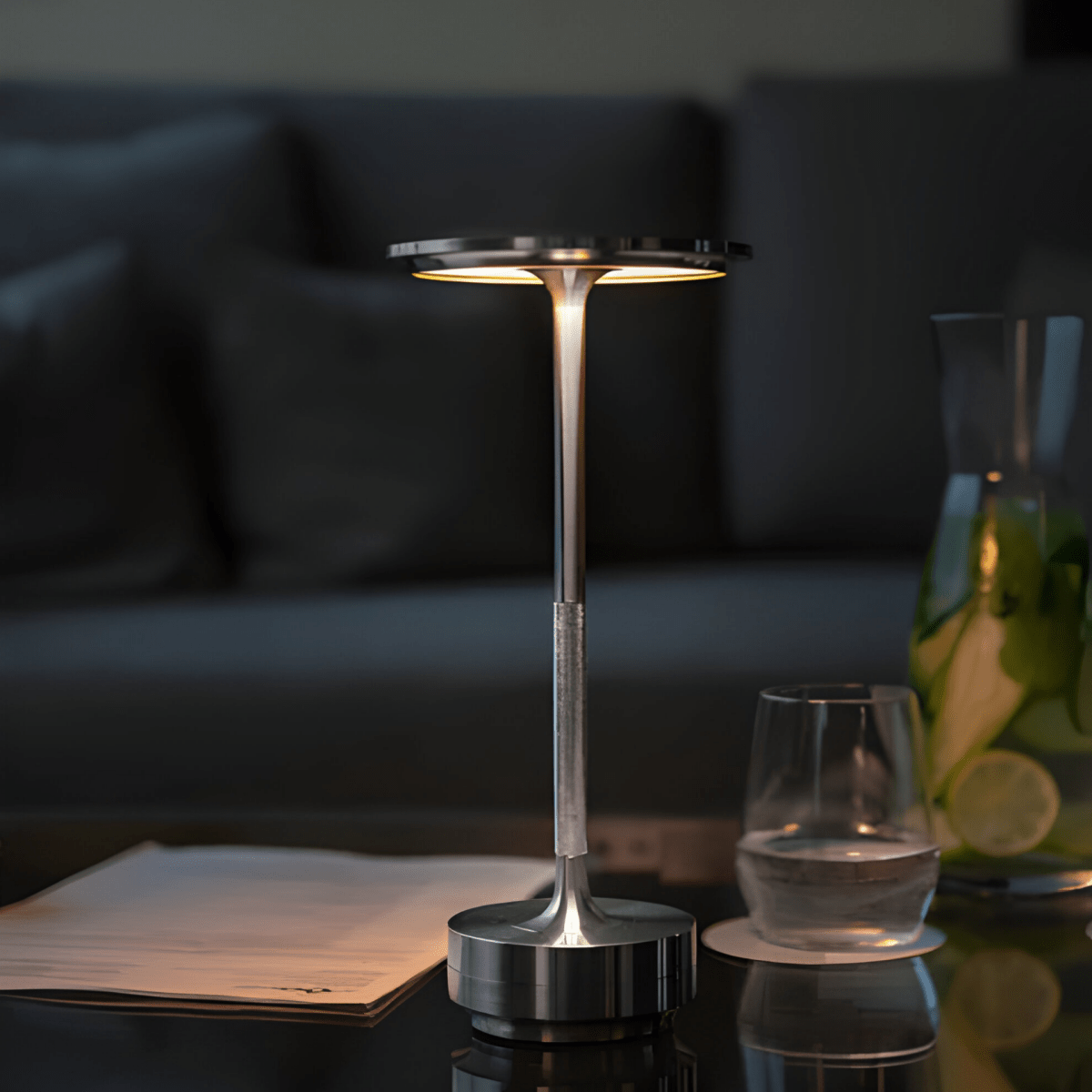 Virelle Maison - Lampe de table sans fil en métal – Dimmable avec commande tactile | Virelle Maison