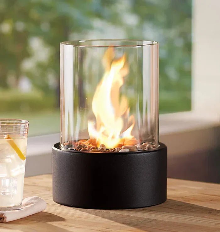 Virelle Maison - Lanterne de table en verre borosilicate et acier poudré | Virelle Maison