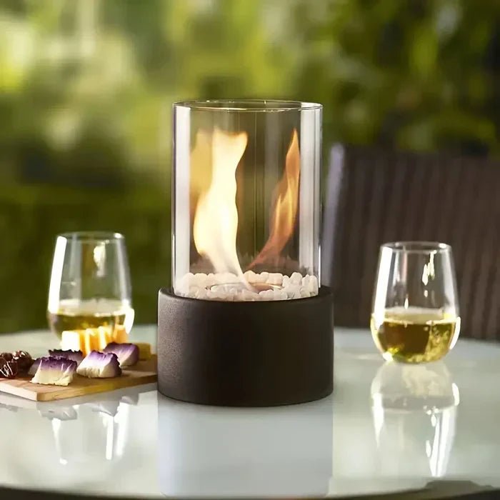 Virelle Maison - Lanterne de table en verre borosilicate et acier poudré | Virelle Maison