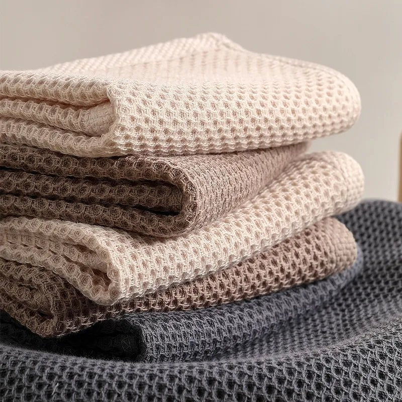 Virelle Maison - Lot de 6 torchons en coton gaufré – Tissage absorbant texturé | Virelle Maison