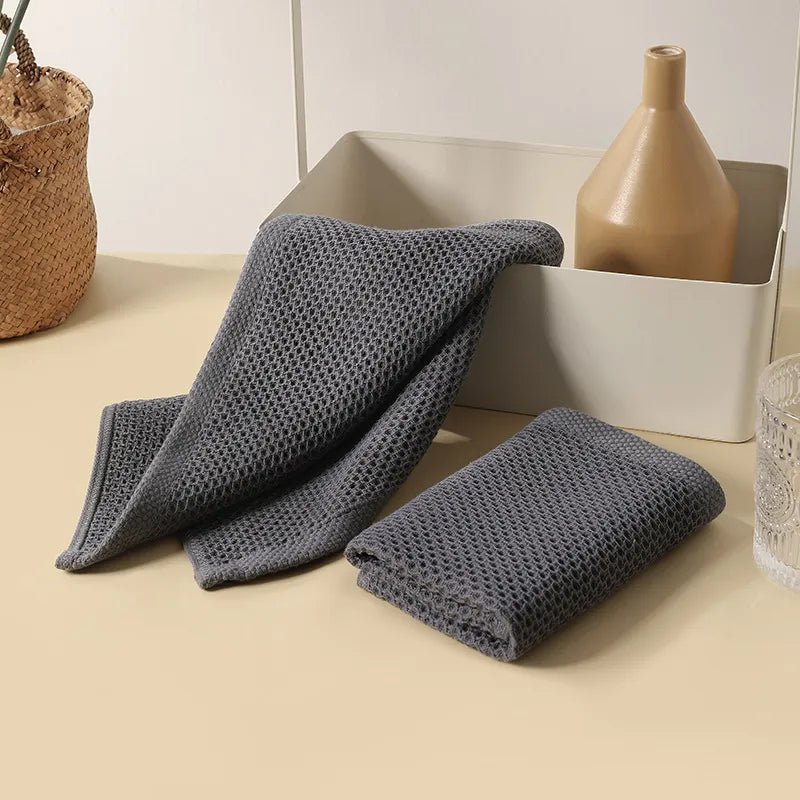 Virelle Maison - Lot de 6 torchons en coton gaufré – Tissage absorbant texturé | Virelle Maison