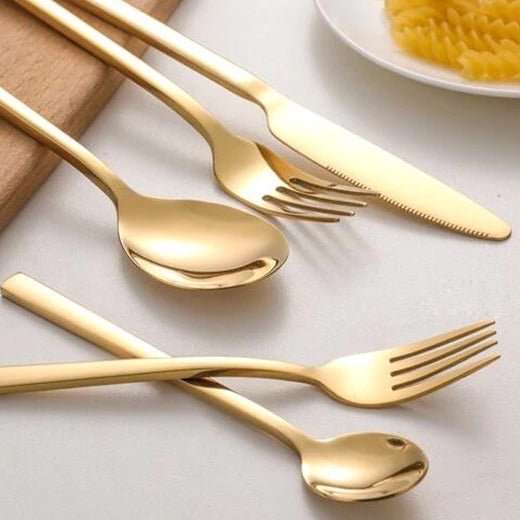 Virelle Maison - Ménagère en acier inoxydable poli – Design épuré 30 pièces | Virelle Maison