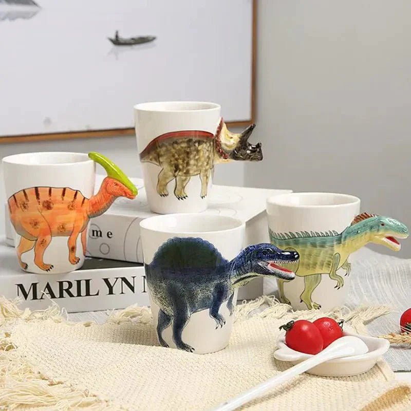 Virelle Maison - Mug en céramique peint à la main – Motif dinosaure ludique | Virelle Maison