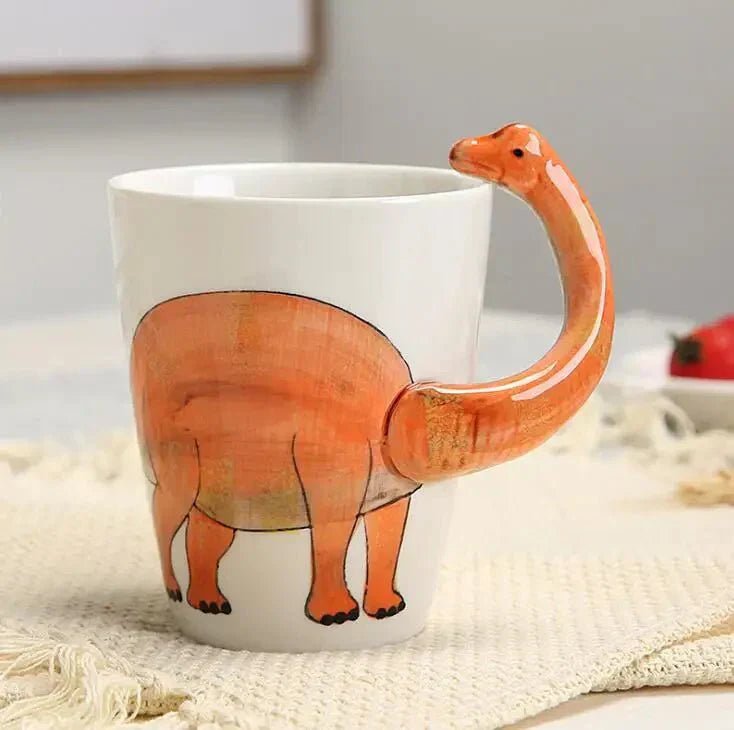 Virelle Maison - Mug en céramique peint à la main – Motif dinosaure ludique | Virelle Maison