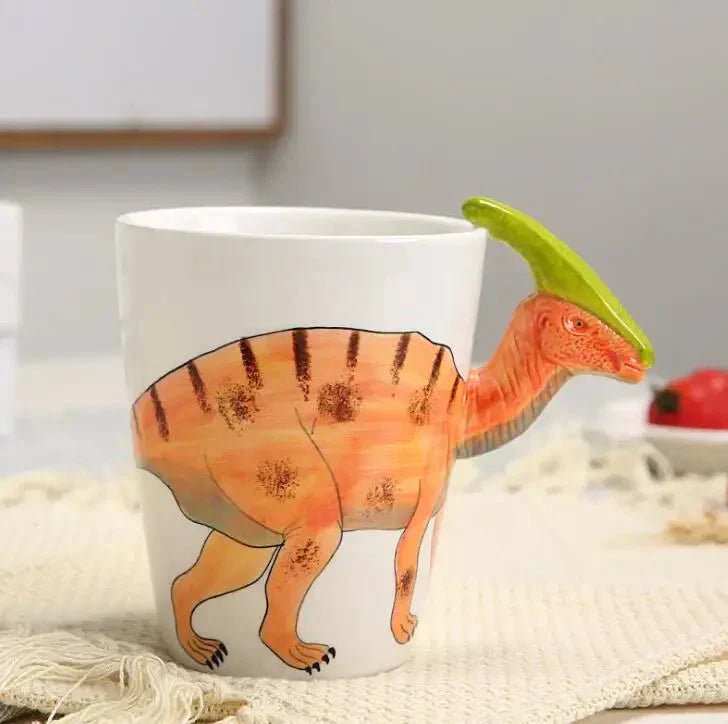 Virelle Maison - Mug en céramique peint à la main – Motif dinosaure ludique | Virelle Maison
